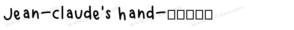 Jean-Claude's hand字体转换